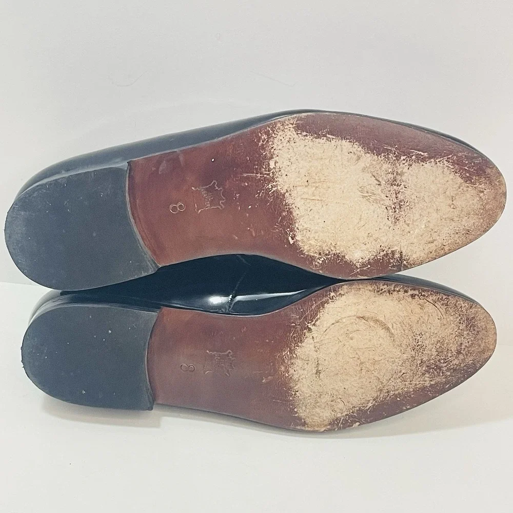 Brentano Patent Leather Black Lace‎ Up Shoes Size 8